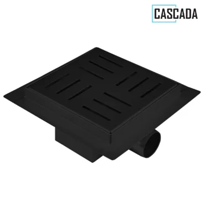 Подов сифон Cascada, 150 x 150 мм, черен