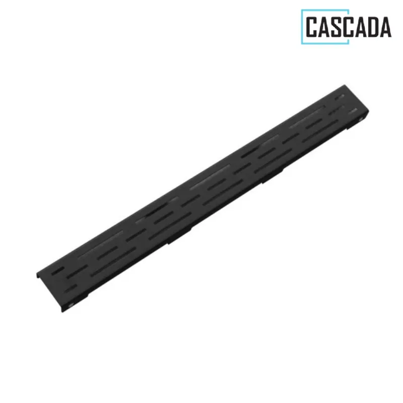 Линеен подов сифон Cascada, черен, 400 мм