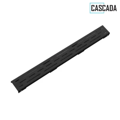 Линеен подов сифон Cascada черен, 400 мм, ф40/50