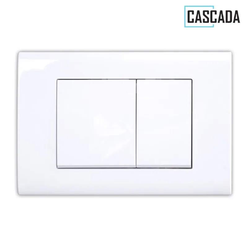 Бутон за вграждане Cascada Square, бял мат