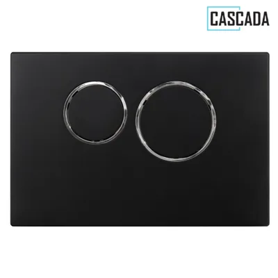 Бутон за вграждане Cascada Round, черен мат