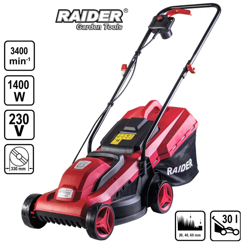 Електрическа косачка Raider RD-LM31, 1400 W, 33 см