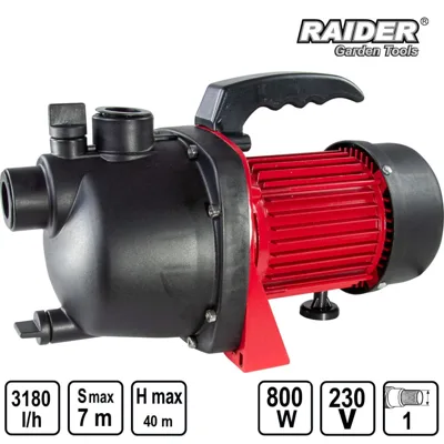 Самозасмукваща водна помпа Raider RD-WP48, 800 W, 1 цол
