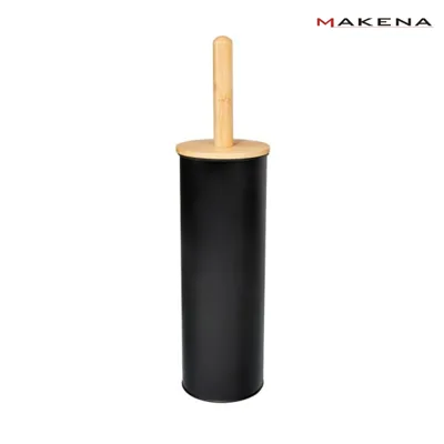 Четка за тоалетна Makena Black Bamboo, черна