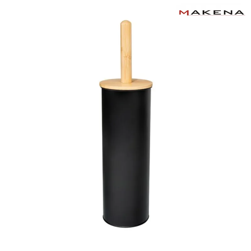 Четка за тоалетна Makena Black Bamboo, черна
