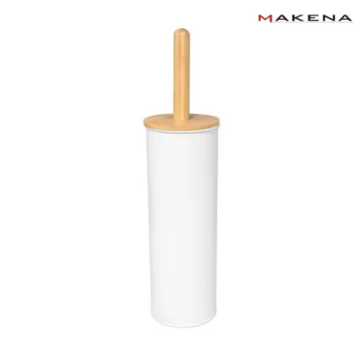 Четка за тоалетна Makena White Bamboo, бяла