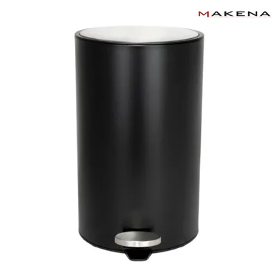 Кош за отпадъци Makena 12 л с плавно затваряне, черен