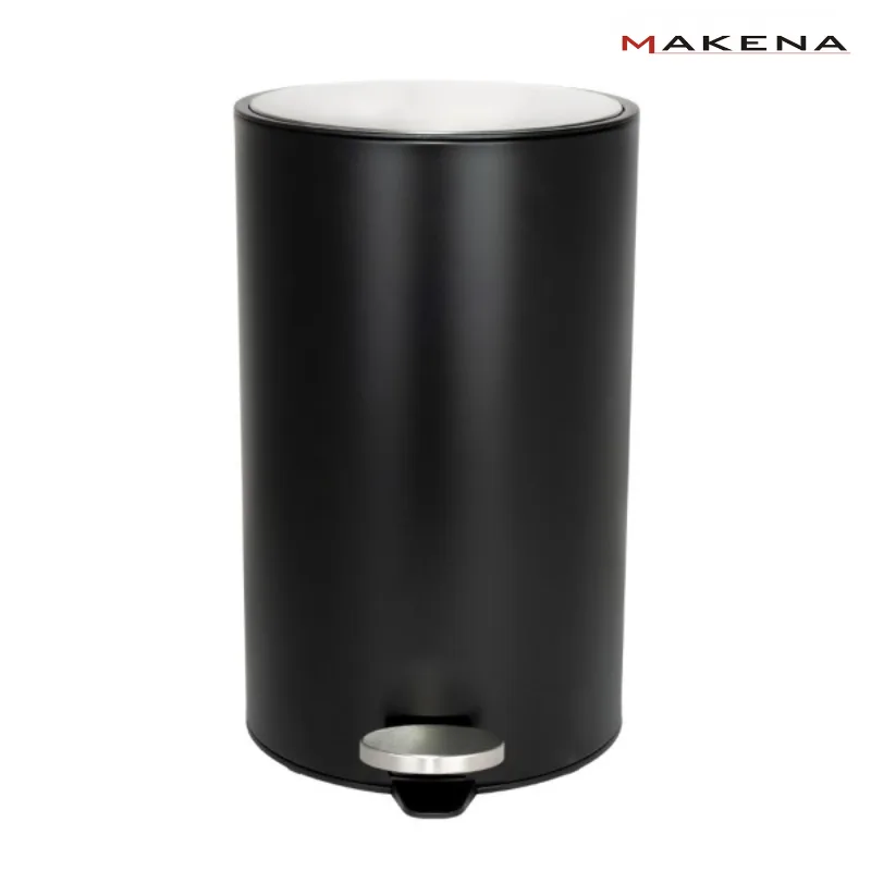 Кош за отпадъци Makena 12 л с плавно затваряне, черен