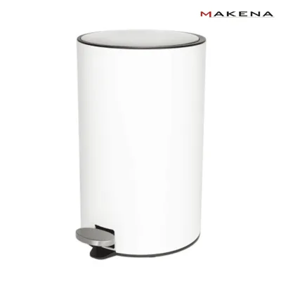 Кош за отпадъци Makena 12 л с плавно затваряне, бял