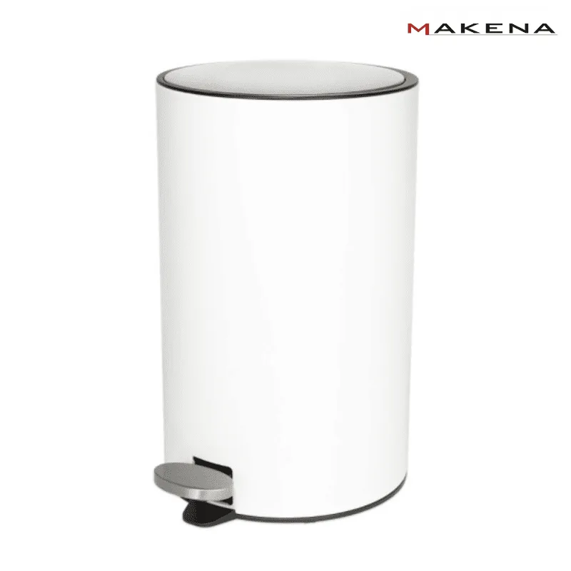 Кош за отпадъци Makena 12 л с плавно затваряне, бял
