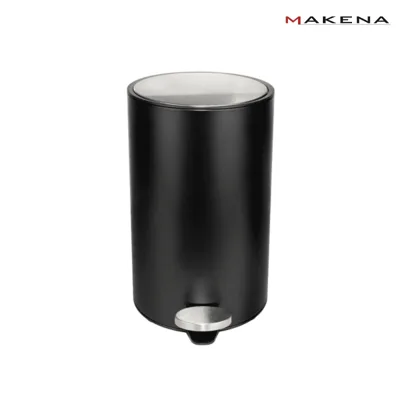 Метален кош за отпадъци Makena 8 л, черен