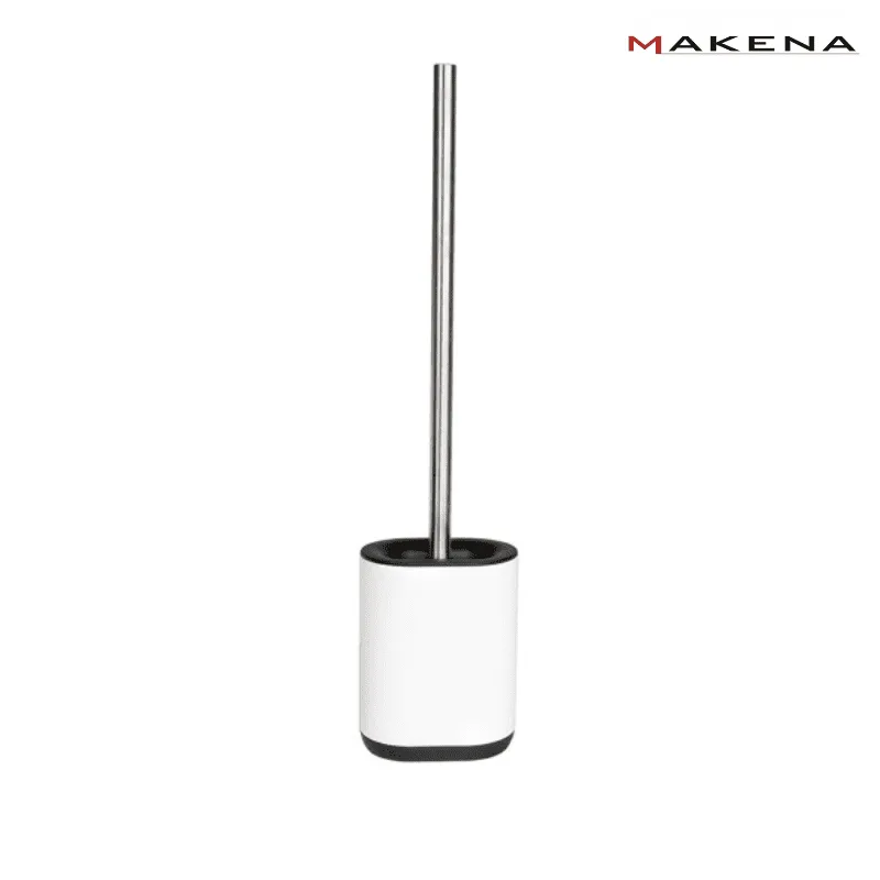 Четка за тоалетна с поставка Makena, бяла