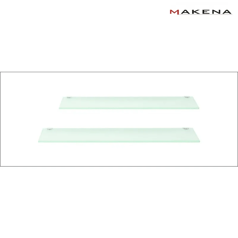 Стъклена полица за баня Makena Вики 2, 60х12 см
