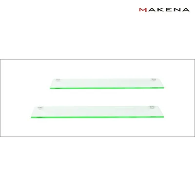 Стъклена полица за баня Makena Мики 2, 60х12 см