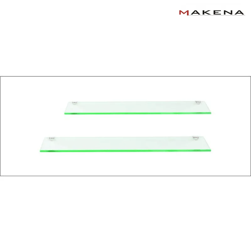 Стъклена полица за баня Makena Мики 2, 60х12 см