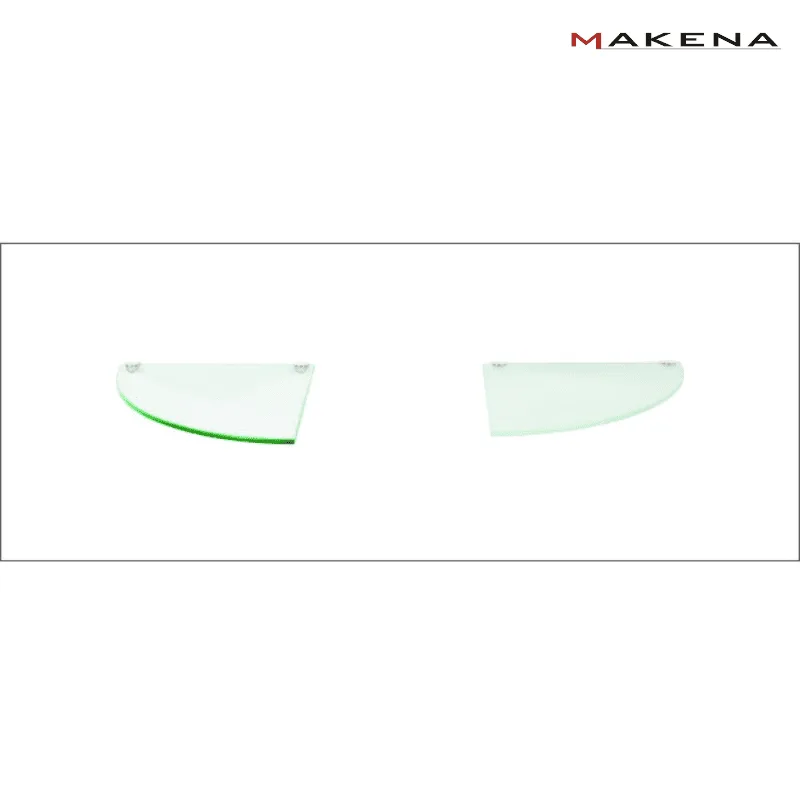 Полица за баня Makena Диди 2 от матово стъкло, 25х25 см