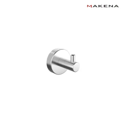 Единична закачалка за баня Makena Round 1, хром