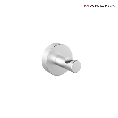 Единична закачалка за баня Makena Round, хром, 51.5 мм