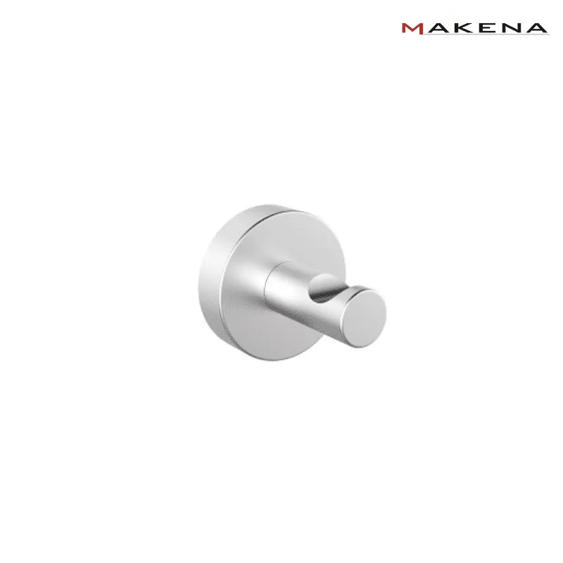 Единична закачалка за баня Makena Round, хром, 51.5 мм