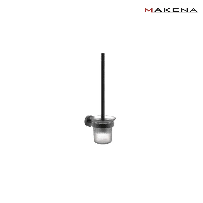 Четка за тоалетна чиния Makena Round, черен мат