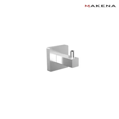Единична закачалка за баня Makena Square, хром