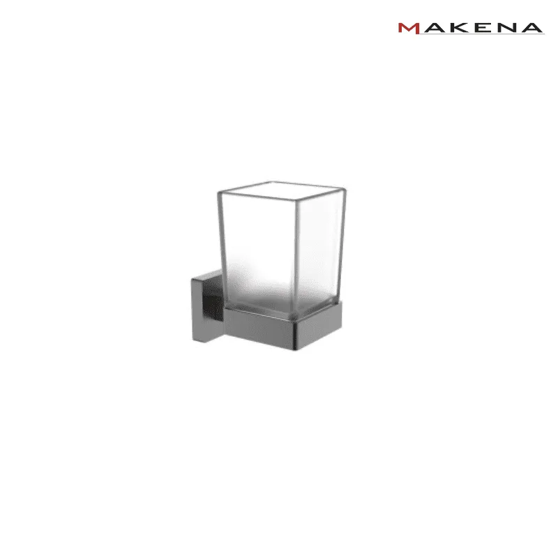 Чаша за четки за зъби Makena Square, черен мат