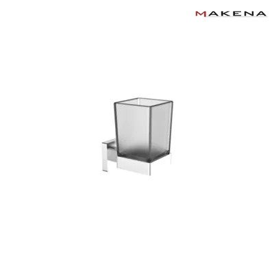Чаша за четки за зъби Makena Square, хром