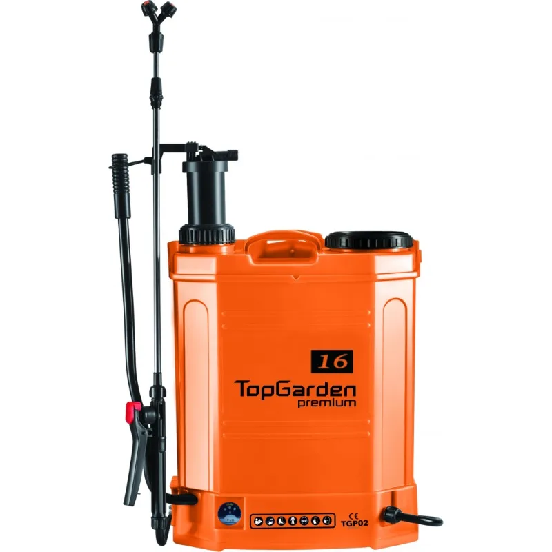Пръскачка с батерия 12V/8Ah и ръчно пръскане, 16 л Top Garden