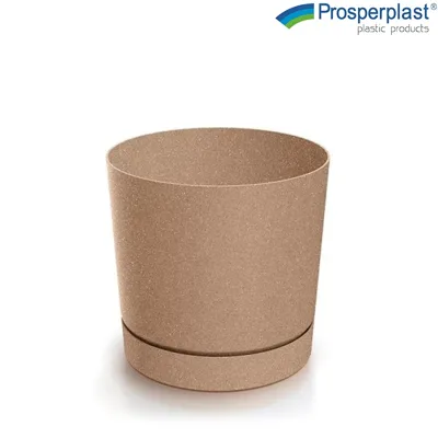 Саксия Prosperplast Tubo P ECO Wood, 18 см, натурална