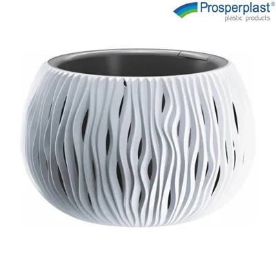 Саксия Prosperplast Sandy Bowl бяла, 29 см