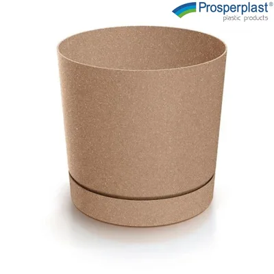 Саксия Prosperplast Tubo P ECO Wood, 24 см, натурален