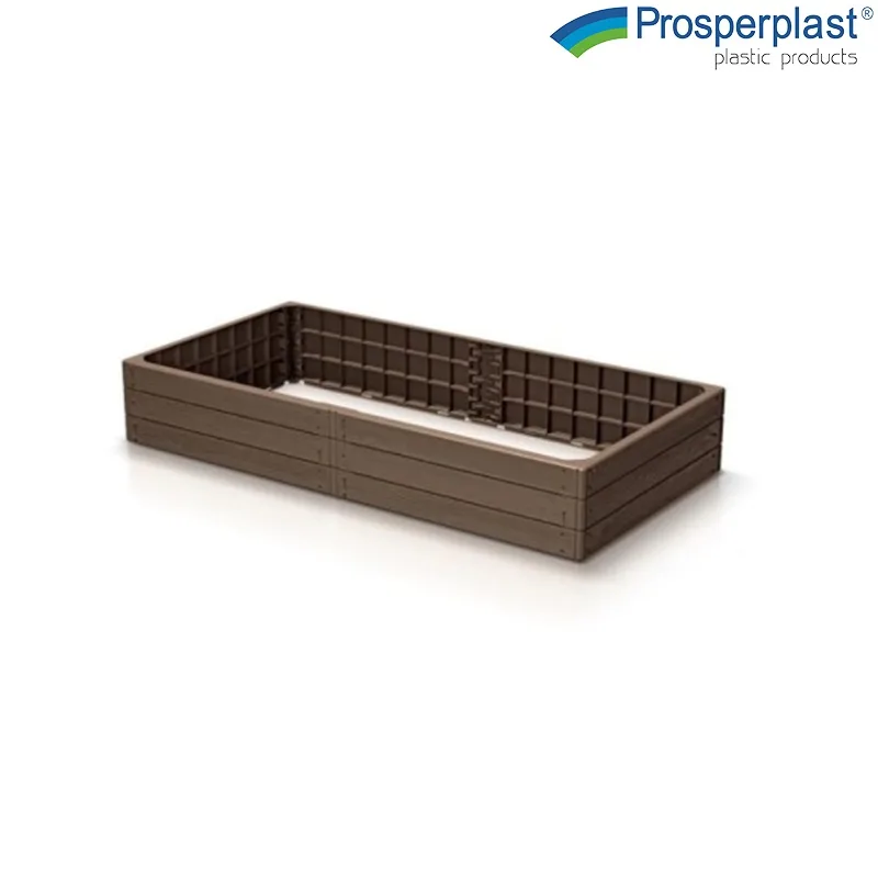 Градинска кашпа Prosperplast Woody Pile правоъгълна, кафява