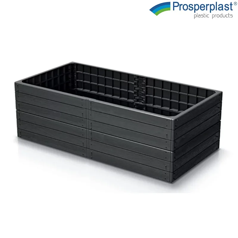 Градинска кашпа Prosperplast Woody Pile правоъгълна, антрацит