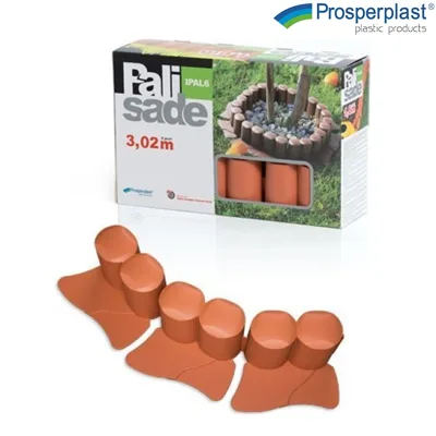 Градинска палисада Prosperplast теракота, H 100 мм, 3,2 м