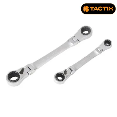 Звездогаечни ключове с тресчотка Tactix 8-19 мм, 2 броя