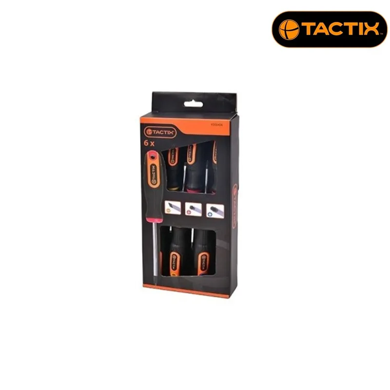 Комплект отвертки Tactix, 6 броя
