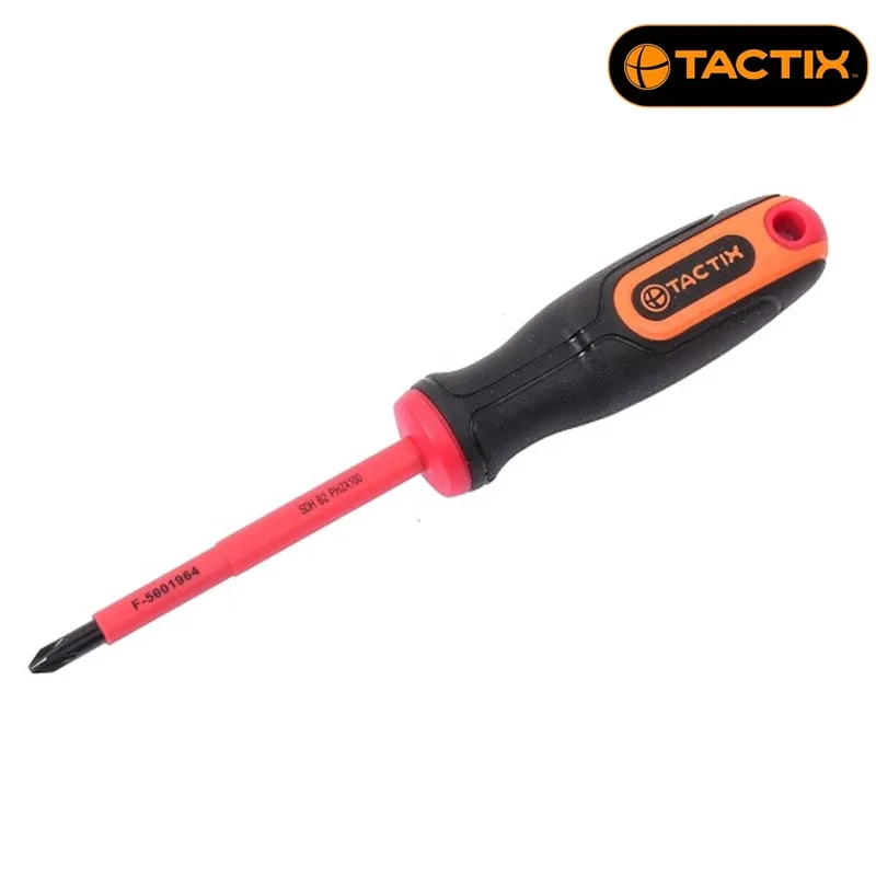 Изолирана кръстата отвертка Tactix PH 2 x 100 мм, 1000 V