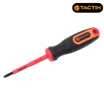 Изолирана кръстата отвертка Tactix PH 1 x 80 мм, 1000 V