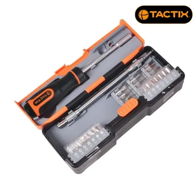 Комплект отвертка с тресчотка TACTIX, 43 части