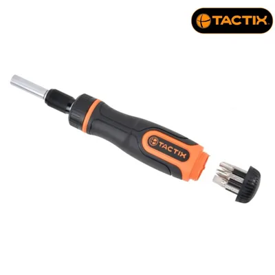 Телескопична отвертка с тресчотка TACTIX, 6 бита