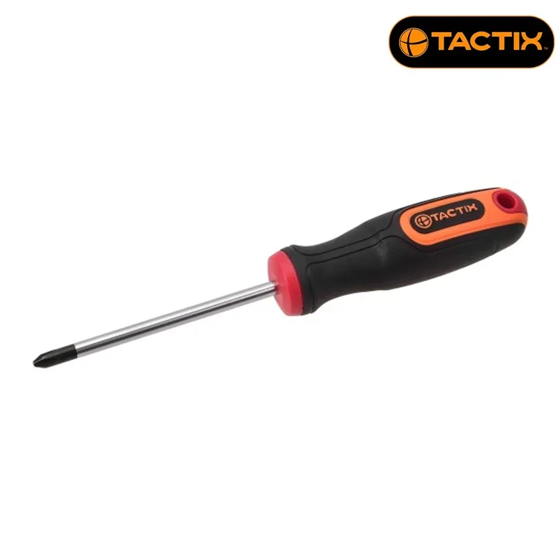 Кръстата отвертка TACTIX PH2 x 100 мм, магнитен връх