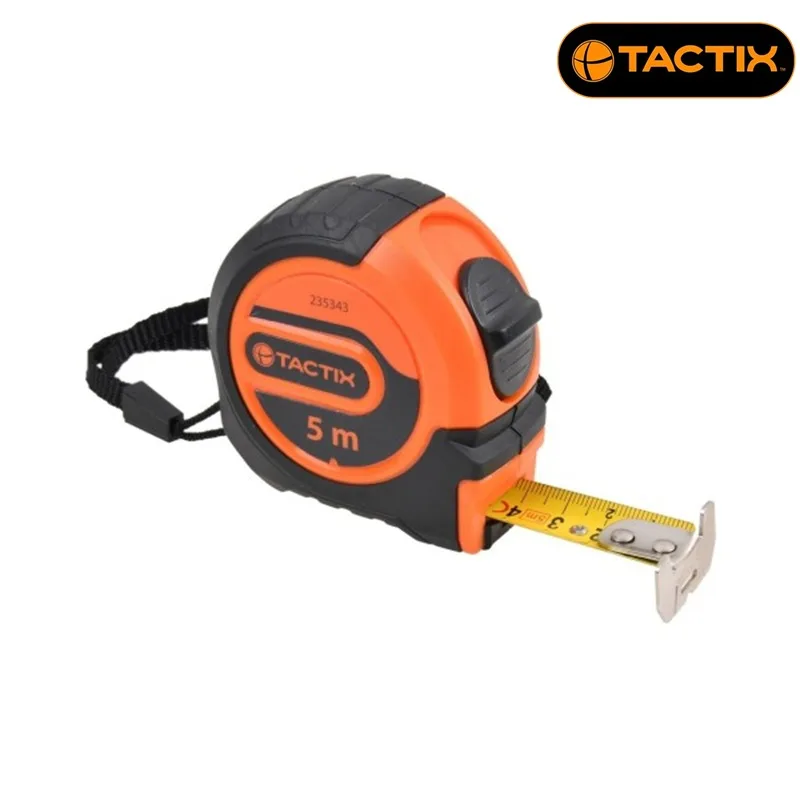 Ролетка TACTIX Auto Stop с магнит, 5 м x 19 мм