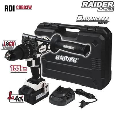 Ударна бормашина безчеткова RDI-CDB03W, 20V, 155Nm RAIDER