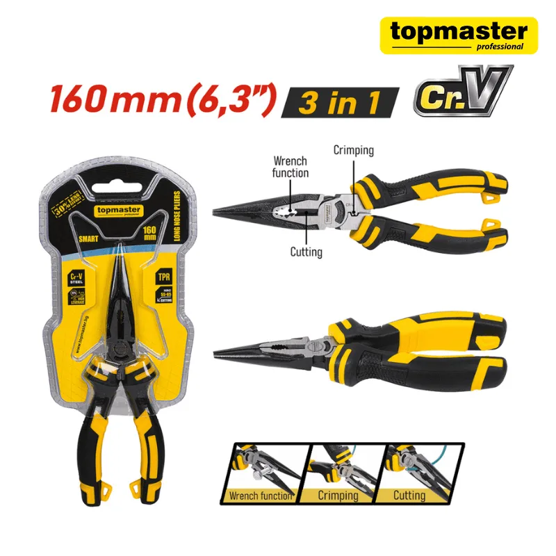 Дългоусти клещи Top Master Pro SMART, 160 мм