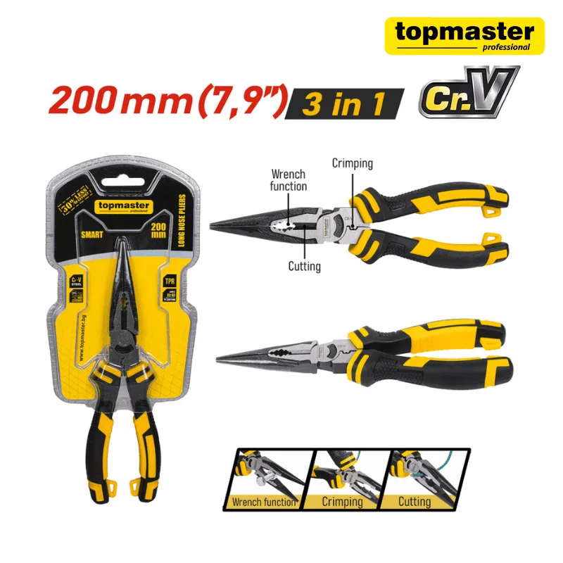 Дългоусти клещи Top Master Pro SMART, 200 мм