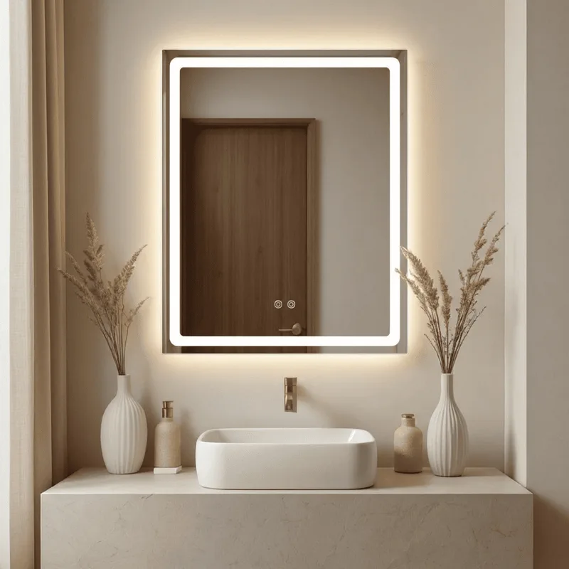LED огледало Makena LED304, 60x80 см, три цвята светлина