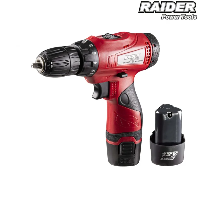 Акумулаторна бормашина 12 V с две батерии, 24 Nm RAIDER