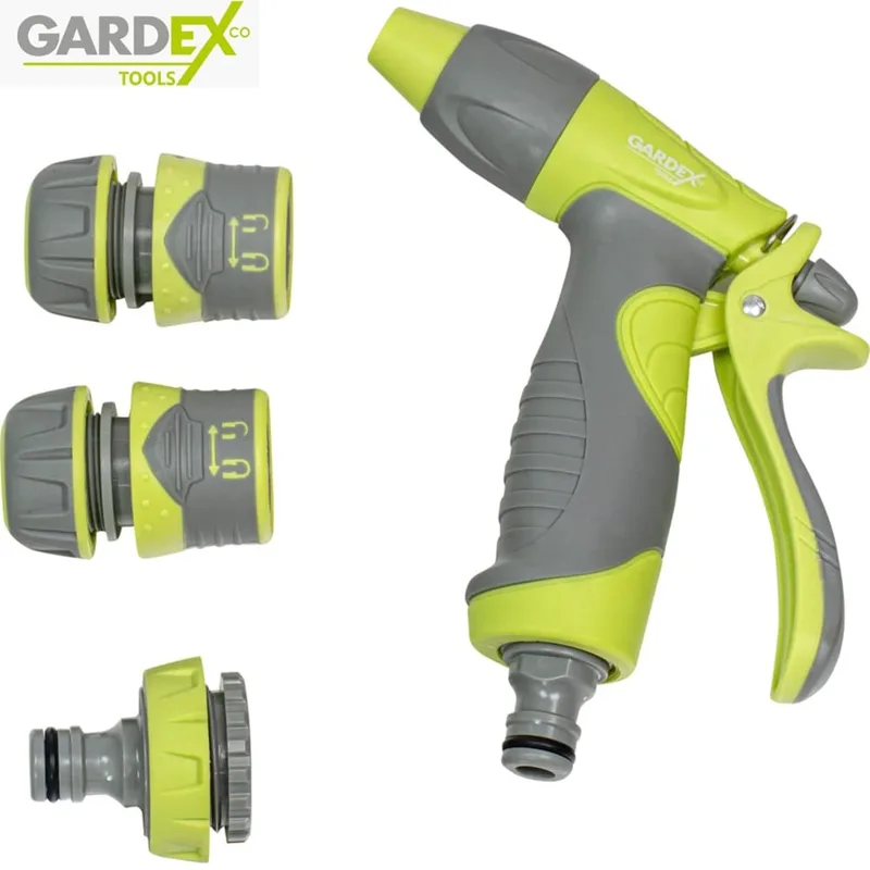 Поливен пистолет CULTURE JET с конектори, 4 части Gardex
