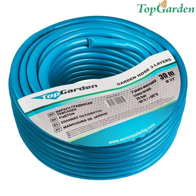 Маркуч градински трислоен 1/2 30m Top Garden TG