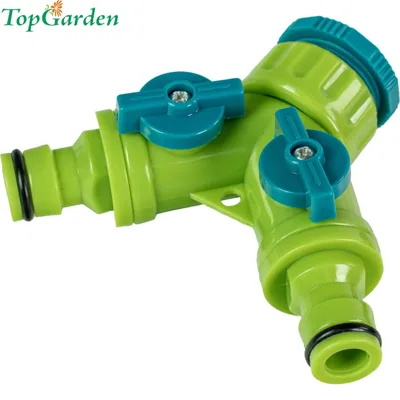 Двоен разклонител за кран със стоп кранчета Top Garden